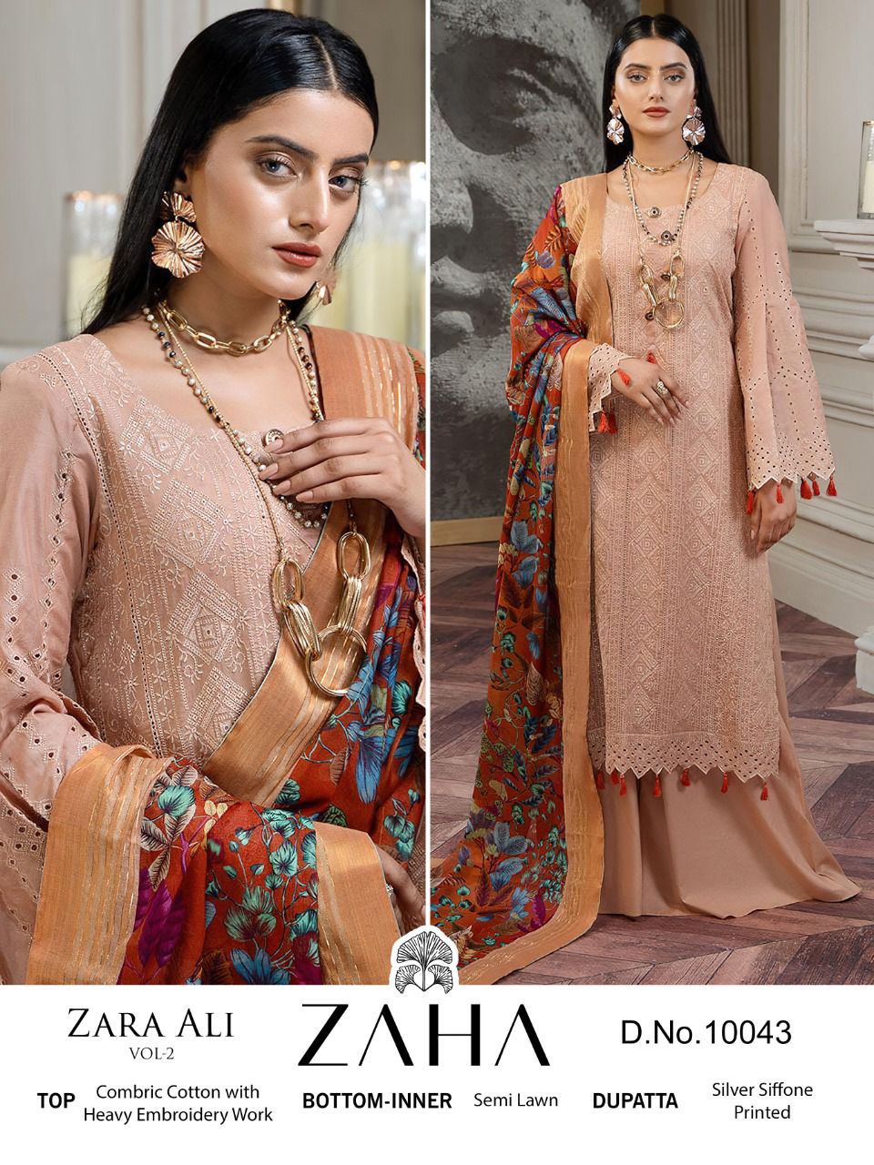 Zaha Zara Ali Vol 2 Ethnic Designer Wear Wholesale Pakistani Salwar Suits Catalog